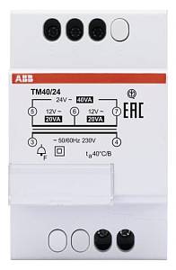 Трансформатор модульный звонковый ABB TM40/24 220/24 (12+12) 40VA 2CSM228785R0802