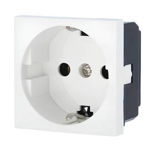 Ecoplast 851304 Розетка с з/к, без шторок (белый) LK45