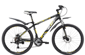 Велосипед FURY Yokogama Disc черный/желтый/серый 16&quot;
