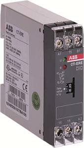 Реле времени ABB CT-ERE (задержка на включ.) 24В AC/DC, 220-240В AC (временной диапазон 0.1..10с.) 1ПК 1SVR550107R1100