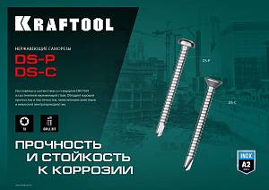 KRAFTOOL DS-P, 19 х 4.2 мм, А2, сверло, полукруглая головка, ТХ20, 450 шт, саморез нержавеющий (300931-42-019) KRAFTOOL DS-P, 19 х 4.2 мм, А2, сверло, полукруглая головка, ТХ20, 450 шт, саморез нержавеющий (300931-42-019)